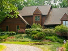 Exterior of wood siding home